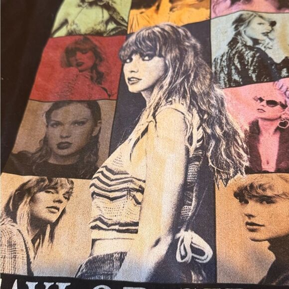 UNOFFICIAL- Taylor Swift The Eras Tour Graphic black Tee Women xl Canvas - Picture 3 of 7